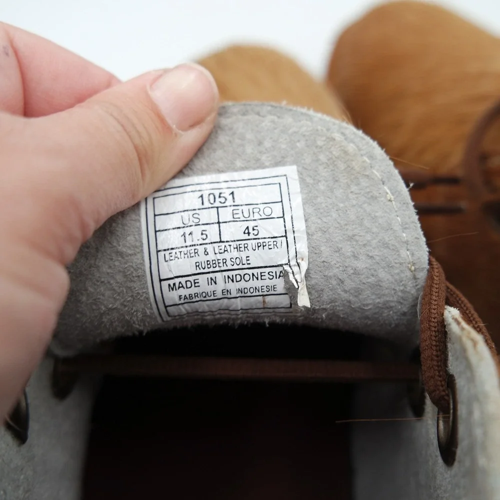 UWEZO Mens Ginger Hair-On Cowhide Veldskoene Chukka Boots South African 11.5